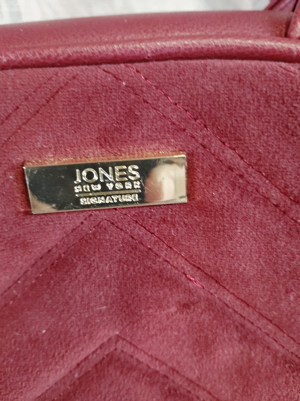 Jones New York Red Quilted Cosmetic Bag